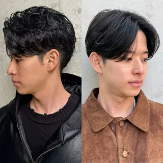 ショート カラー パーマ ヘアアレンジ メンズ 亀井隆汰/メンズ専門 パーマ特化美容師のヘアスタイル