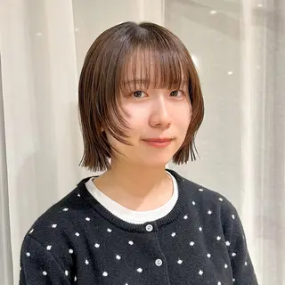 ミディアム カラー ボブレイヤー/ ブリーチ/miyuuのヘアスタイル