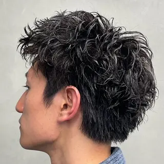 ショート パーマ ヘアアレンジ メンズ fifth 石川 凪のヘアスタイル