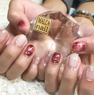 ミディアム カラー パーマ ヘアアレンジ キッズ ネイル マツエク・マツパ 荒木 莉奈のネイルデザイン