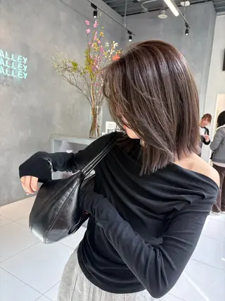 ミディアム 保野加/トレンドボブ 透明感爆発カラーのヘアスタイル