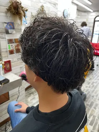 パーマ メンズ 大坪 拓斗のヘアスタイル