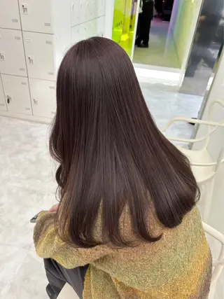 セミロング カラー ヘアアレンジ 🪞official FRUITS渋谷🩰のヘアスタイル