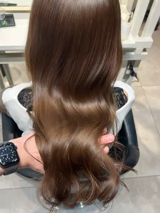 ロング カラー 恵比寿韓国レイヤー× 艶透明感カラー大場のヘアスタイル