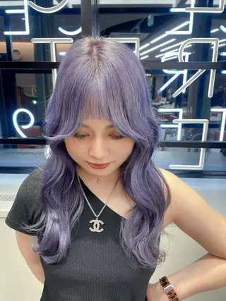 ロング カラー ヘアアレンジ 韓国×艶髪 さきのヘアスタイル