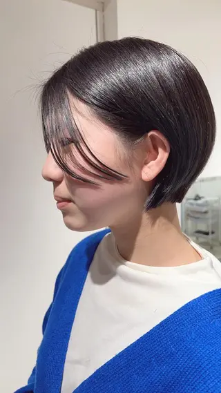 ショート カラー スキバサミを使わない カット🌼唯🌼のヘアスタイル