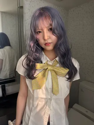 ロング カラー ヘアアレンジ minto/ 似合わせ/ハイトーンのヘアスタイル