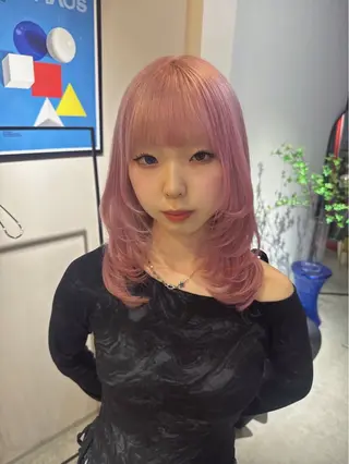カラー 🌙ヘーゼルベージュ レイヤーカット🌙のヘアスタイル