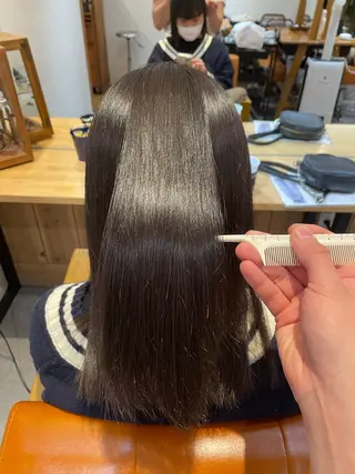 セミロング パーマ 🪻二宮俊カットモデ ル縮毛矯正募集🪻のヘアスタイル