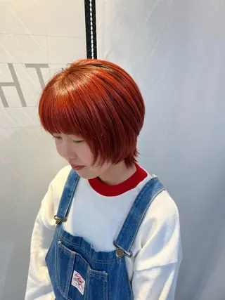 ショート カラー 🌝ぷる艶ハイトーン 柔らかヘア🍅まあやのヘアスタイル