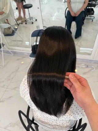 ロング りきと🦋河原町 縮毛矯正/艶カラーのヘアスタイル