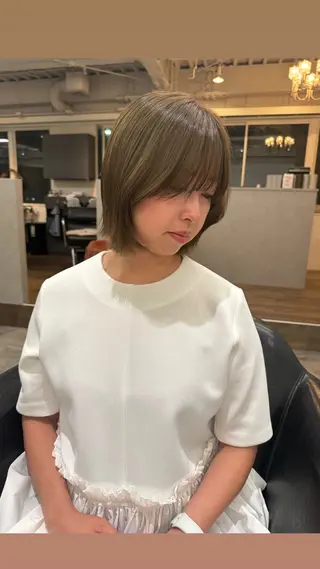 ショート バレイヤージュモデル 募集👒ヨンスクのヘアスタイル