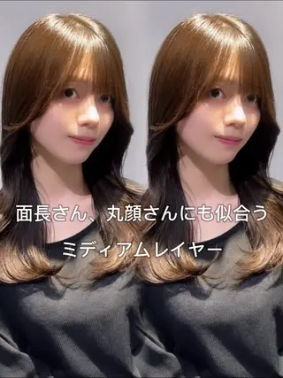 セミロング カラー レイヤー×髪質改善 マネージャー安藤光司のヘアスタイル