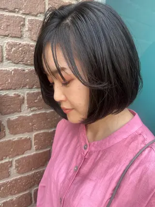 ミディアム カラー パーマ メンズ 久木原 ゆりのヘアスタイル
