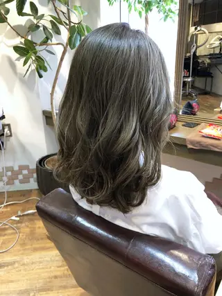 ミディアム カラー 髪質改善くすみカラー 🍀/石川大輔のヘアスタイル
