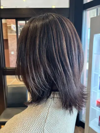 ミディアム カラー 🎀ワンレンボブ🎀 ワンカラー　あゆみのヘアスタイル
