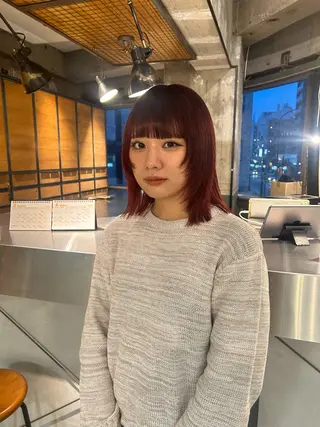 ミディアム カラー 海外レイヤー /NAGISAのヘアスタイル