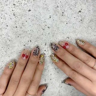 ミディアム カラー パーマ ヘアアレンジ メンズ キッズ ネイル マツエク・マツパ Salon Ｋのネイルデザイン