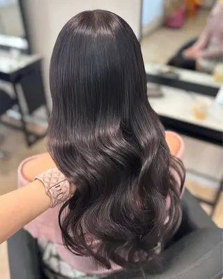 ロング カラー 𝒎𝒐𝒆🩰 名駅/ヘアメ/暖色♡のヘアスタイル