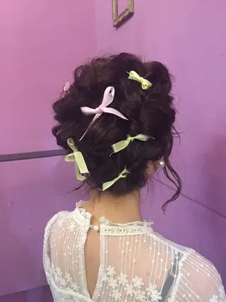 ミディアム ヘアアレンジ レイヤーカット✂️ 横浜No1♡下鳥翔子のヘアスタイル