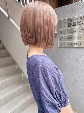 ミディアム ボブ/縮毛矯正 🌟梅田盛一🌟のヘアスタイル