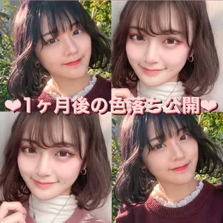 ショート カラー 透明感カラー×小 顔レイヤー♡ヒデさんのヘアスタイル