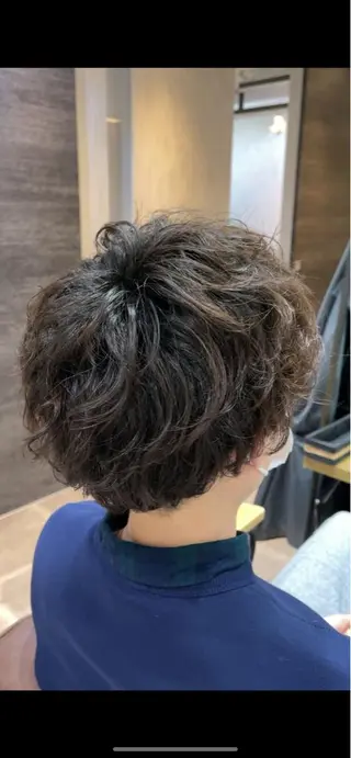ショート パーマ メンズ 髪質改善/ストレート /半個室/大岡輝己のヘアスタイル