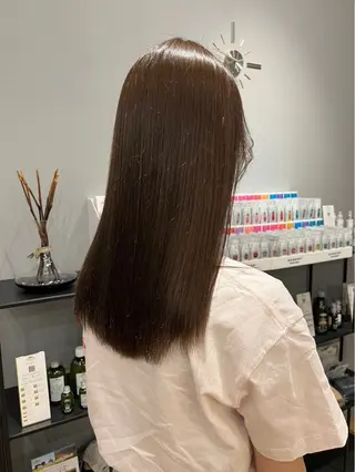 セミロング カラー 長谷川 将斗のヘアスタイル