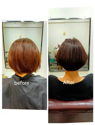 カラー ショート 水素トリートメント／ 髪質改善/ナカノメのヘアスタイル