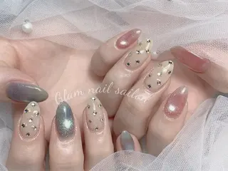 ネイル エツメ💅 長さだし🎀デザインのネイルデザイン