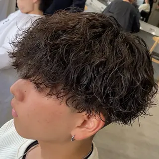 ミディアム パーマ ヘアアレンジ メンズ fifth 石川 凪のヘアスタイル