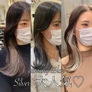 セミロング カラー パーマ ヘアアレンジ メンズ キッズ ネイル マツエク・マツパ アイブロウ 《褒められる》 透明感カラー/小嶋のヘアスタイル