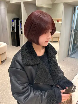 ショート カラー yuu 🪴 透明感 カラー/メンズパーマのヘアスタイル