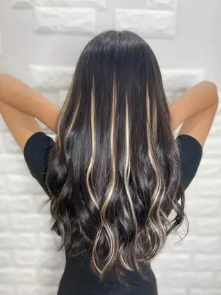 セミロング カラー ヘアアレンジ 次世代シールエクステ 錦糸町 小泉 朋之のヘアスタイル