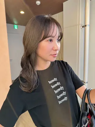 セミロング カラー 八谷 将平のヘアスタイル