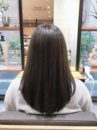 セミロング カラー 天野 開のヘアスタイル