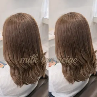 ミディアム カラー 瀬田/透明感カラー/ トレンドヘア/林遼河のヘアスタイル