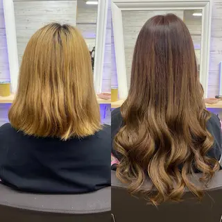 セミロング カラー ヘアアレンジ LAVENDIA 初音のヘアスタイル