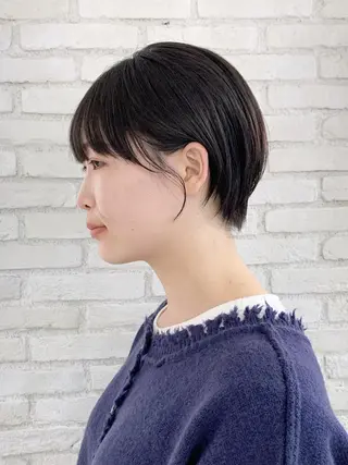 ショート カラー 伊 杏のヘアスタイル