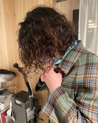 ミディアム パーマ 吉田一輝 外国人パーマのヘアスタイル