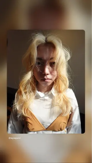 ミディアム aya/ブリーチ/ ボブ/ショートのヘアスタイル