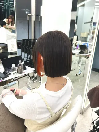 ミディアム カラー はるか/透明感暗髪 /ヘアアレンジ🤍のヘアスタイル