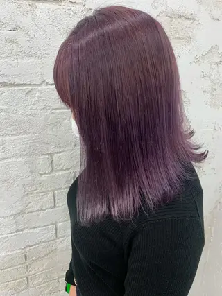 ミディアム 🎀韓国系ハイトーン カラーYoko🎀のヘアスタイル