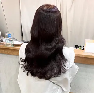 ロング タマシロカリン 艶カラー/レイヤーのヘアスタイル