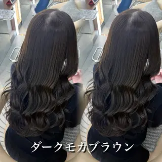 セミロング カラー 髪質改善|透明 感カラー🩵レイヤーのヘアスタイル