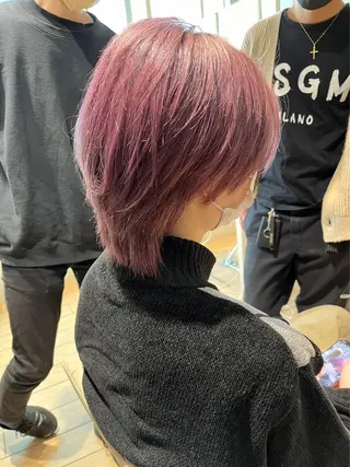 ショート 表参道小顔カット前髪 割れ改善クロスパーマのヘアスタイル