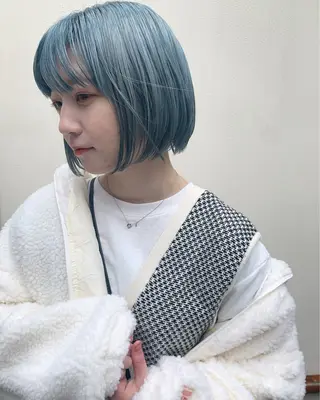 ショート カラー フェザー/ニュアンス パーマ/ryutoのヘアスタイル