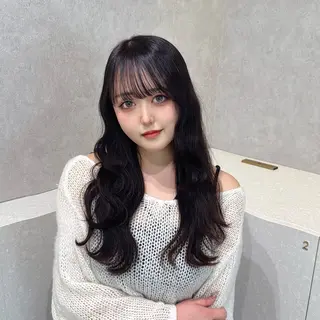 ロング カラー 💙韓国/ワンホン/ レイヤー💗Sayaのヘアスタイル