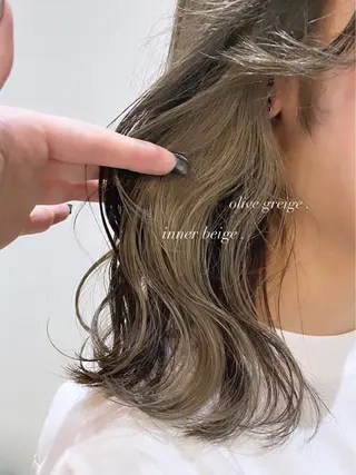 ミディアム カラー 透明感×レイヤー 【梅田】KANONのヘアスタイル