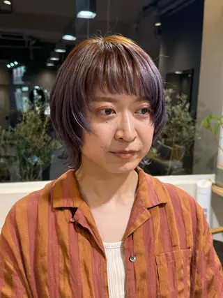 カラー anju.カット 透明感カラー/パーマのヘアスタイル